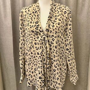 Zara Leopard Print Women's Top size lg